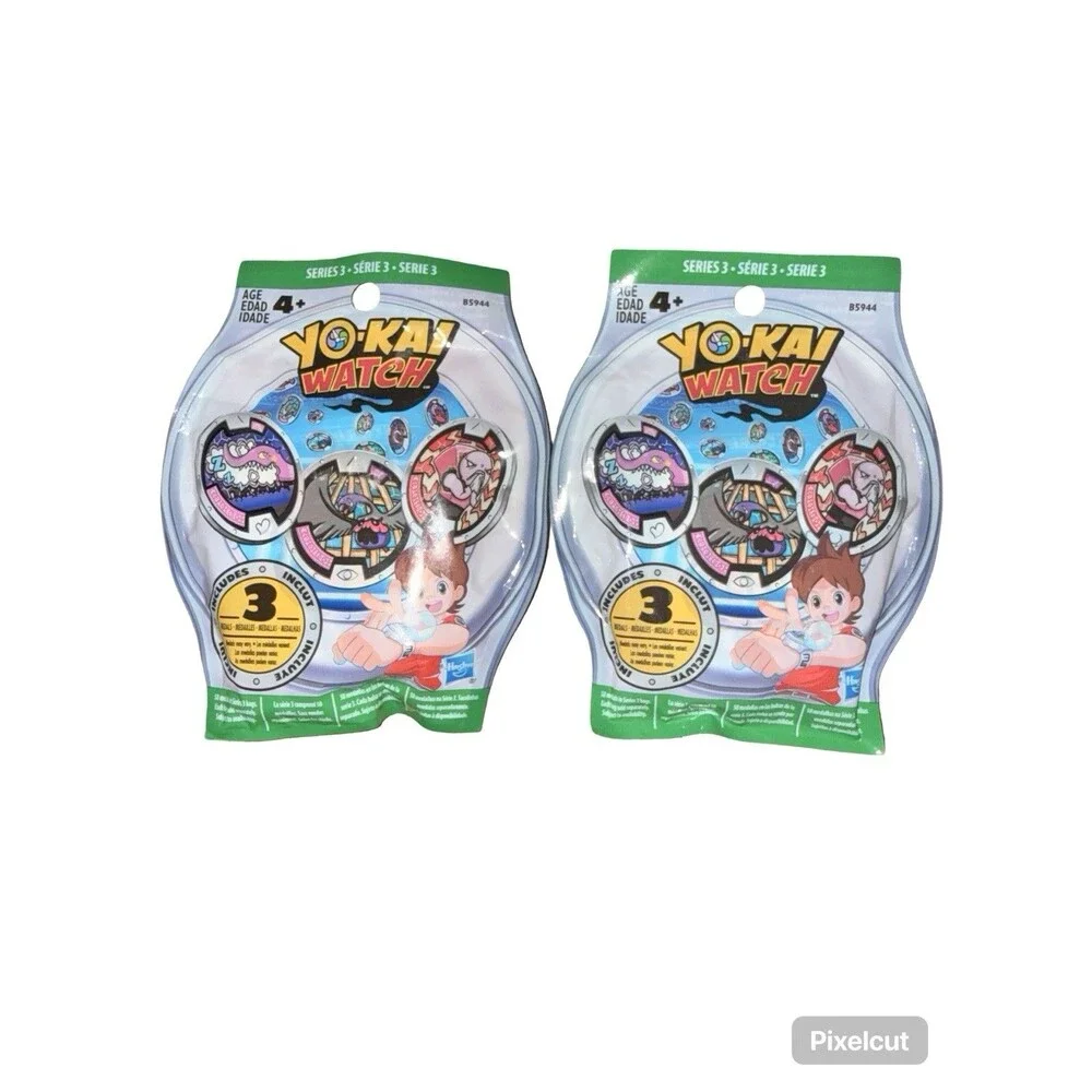 Yo Kai Watch Series 3 Medals Lot 2 Hasbro Collectible Packs New